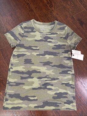Lucky Brand Green and Dark Gray Camo Tee